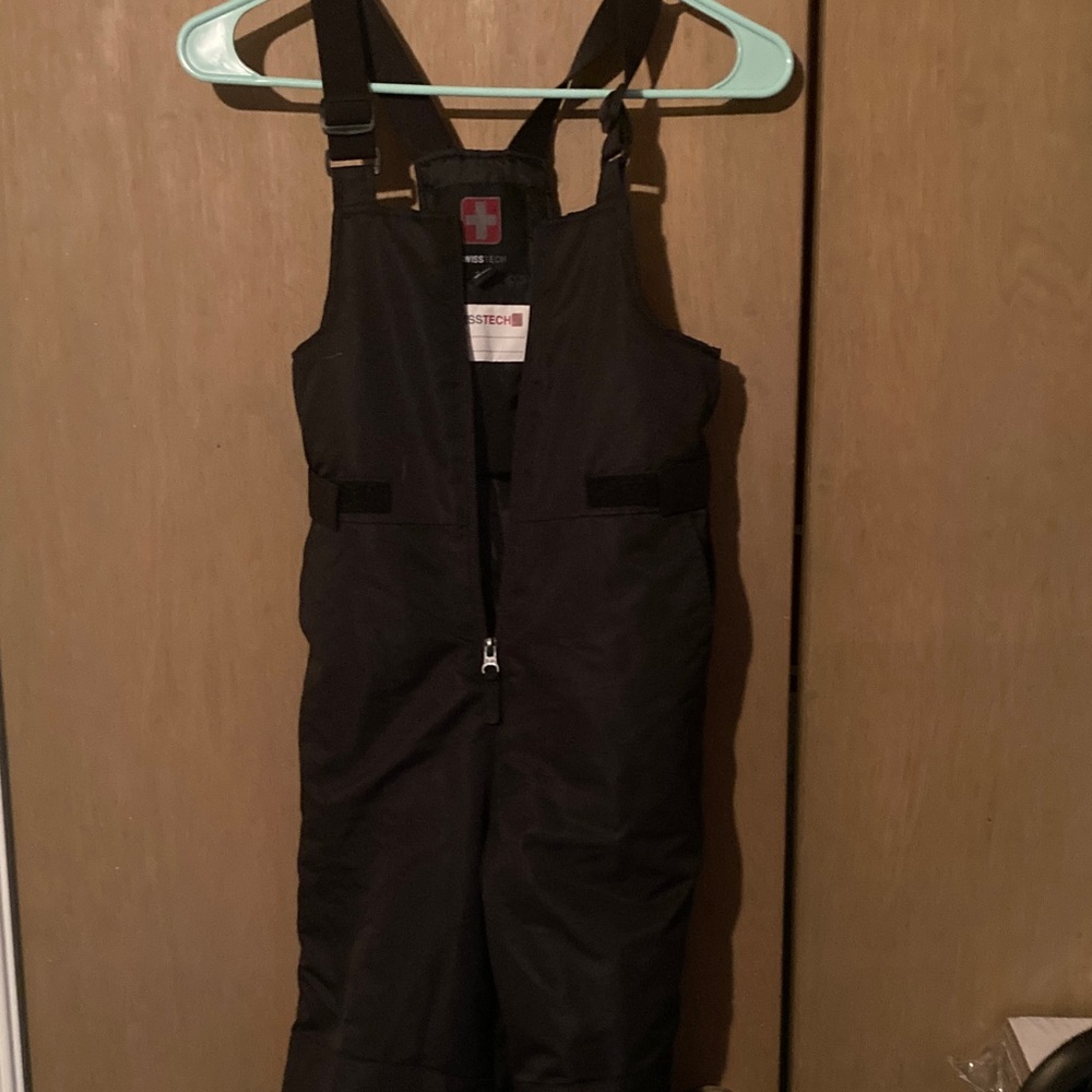 Swiss Tech Kids Black Snow Overalls
